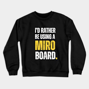 I'd rather be using a MIRO board Crewneck Sweatshirt